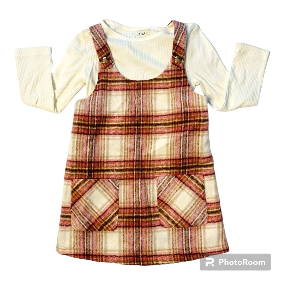 F&F Plaid Jumper with Ribbed Tee